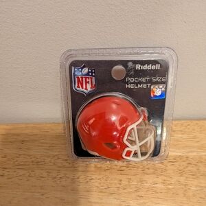 NFL Riddell Pocket Size Helmet - Red with White Facemask